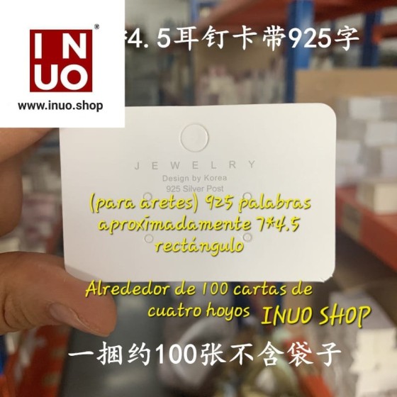 Tarjeta y bolsas para accesorios de cabello ,1 Qty=100 piezas